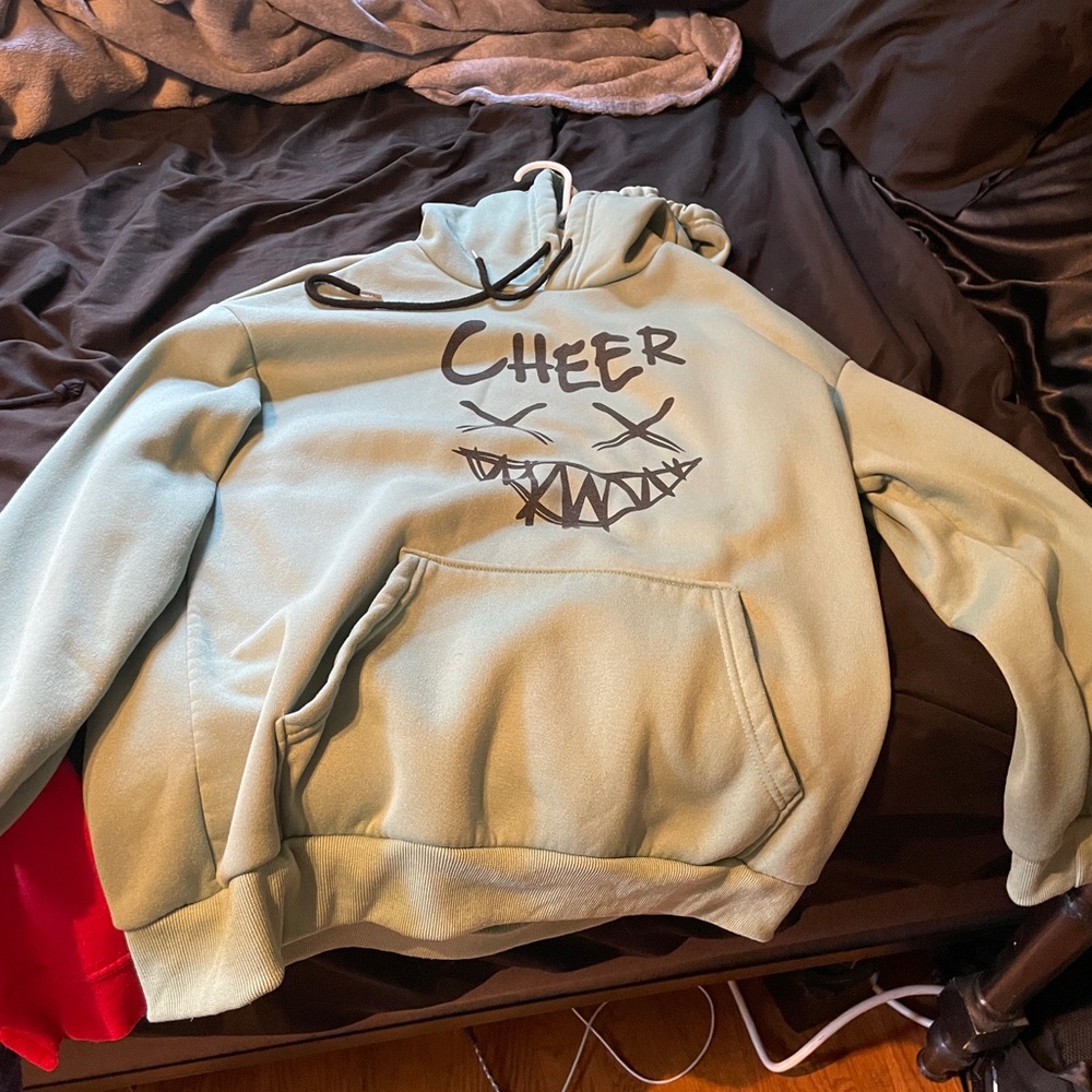 cyan hoodie